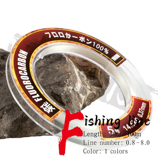 100% Ture Fluorocarbon Fishing Line 50M 100M