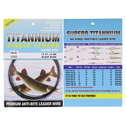 Titanium Leader Line Saltwater Pike Fishing Leaders