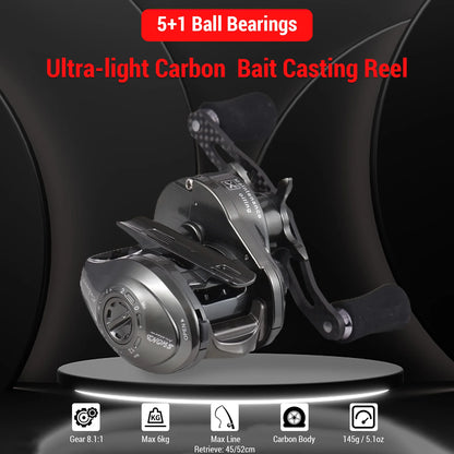 Bait Casting Reel Ultra-light Carbon Drop Wheel