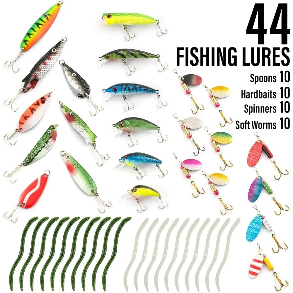 Fishing Rod and Reel Combos 125-Pieces