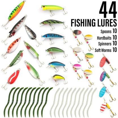 Fishing Rod and Reel Combos 125-Pieces